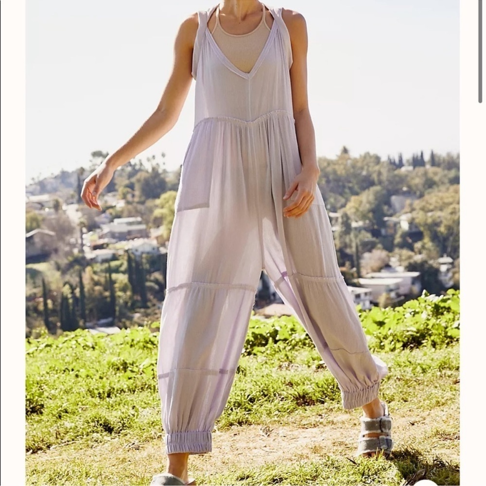 Free People Movement Light weight jumpsuit sleeveless oversized size small